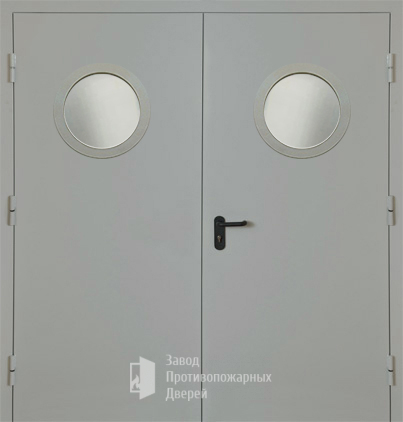 Фото двери «Двупольная с круглым стеклом EI-30» в Уфе