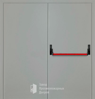 Фото двери «Двупольная глухая с антипаникой (2 створки) EI-30» в Уфе