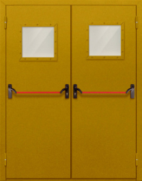 Фото двери «Двупольная со стеклом и антипаникой №55» в Уфе