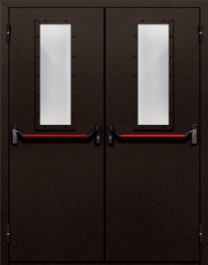 Фото двери «Двупольная со стеклом и антипаникой №610» в Уфе