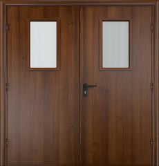 Фото двери «Двупольная МДФ со стеклом EI-30» в Уфе