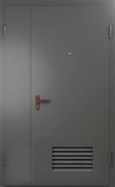Фото двери «Техническая дверь №7 полуторная с вентиляционной решеткой» в Уфе