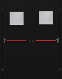 Фото двери «Двупольная со стеклом и антипаникой №54» в Уфе