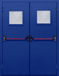 Фото двери «Двупольная со стеклом и антипаникой №53» в Уфе