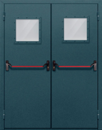 Фото двери «Двупольная со стеклом и антипаникой №57» в Уфе