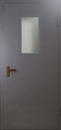 Фото двери «Техническая дверь №4 однопольная со стеклопакетом» в Уфе
