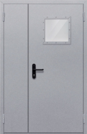 Фото двери «Полуторная со стеклопакетом» в Уфе