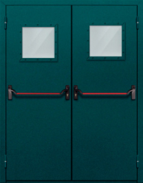 Фото двери «Двупольная со стеклом и антипаникой №56» в Уфе