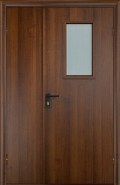 Фото двери «Полуторная МДФ со стеклом EI-30» в Уфе