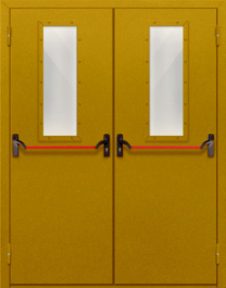 Фото двери «Двупольная со стеклом и антипаникой №65» в Уфе